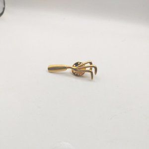 Tie Tack Gold Tone Signed JJ.-#1